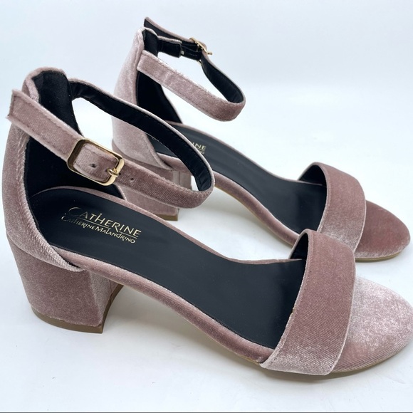 NWOT Catherine Malandrino Velvet Sandals- size 6 - Picture 1 of 7